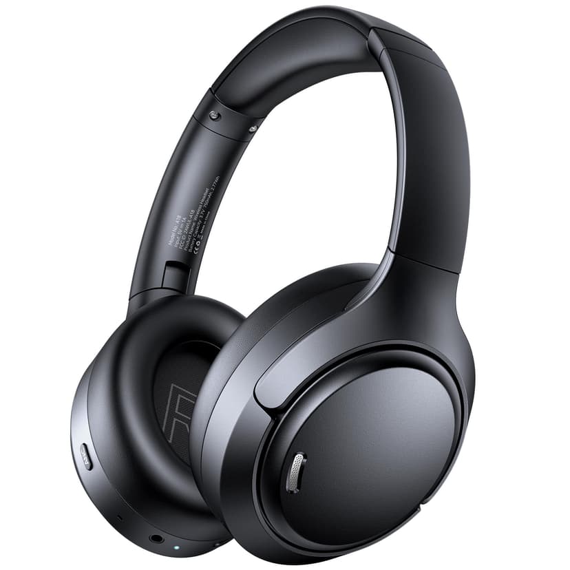 Hybrid Active Noise Cancelling Bluetooth 6.0 Headphones 120H Long Playtime, 6 ENC Mic, Over Ear Headphones Wireless, Hi-Res Audio, Memory Foam Earcup, Transparency Mode ANC Headphone for Travel Office