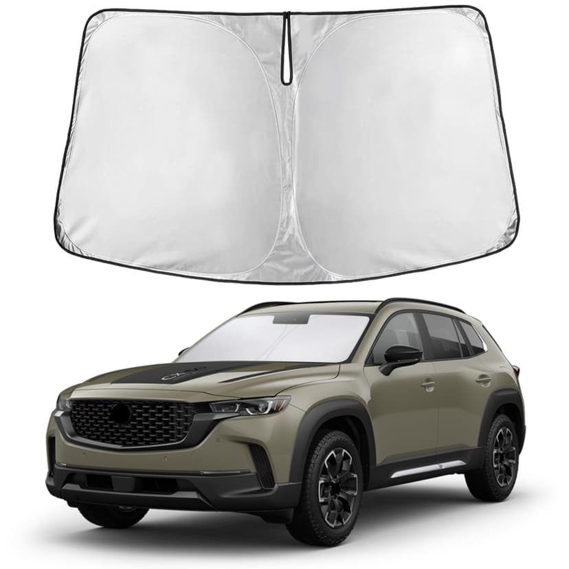 EcoNour Windshield Sunshade Compatible for Mazda CX-50 2023-2024 2025 2026 | Sun Visor for Front Windshield & Window Sun Shade Cover, UV Heat Blocker & Protector, Car Accessories