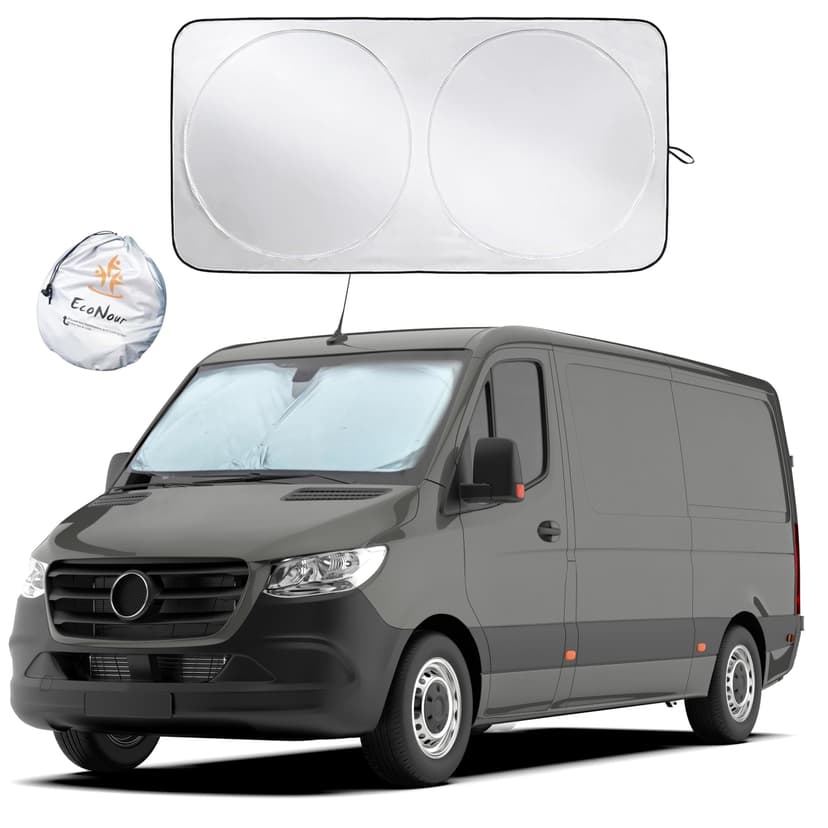EcoNour Foldable Van Windshield Sun Shade, Reflective Window Cover