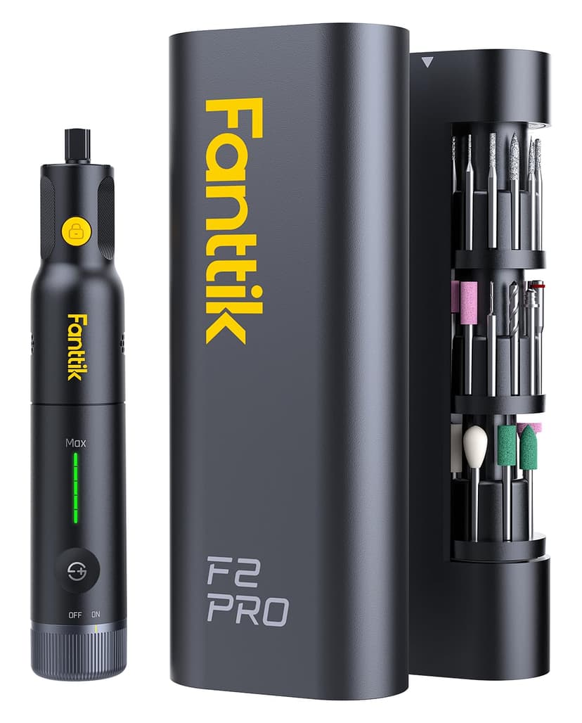 Fanttik F2 PRO Cordless Rotary Tool Kit with Strong Magnetic Motor 5 Speed | Revostor Hub, 5 Speed, 25000 RPM, 55 Accessories, for 3D Printed Sanding, Polishing, Drilling, Carving, Cutting DIY Crafts