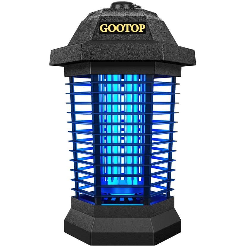 GOOTOP Bug Zapper Outdoor, Mosquito Zapper, 4200V 3 Prong Plug in Electric Fly Zapper, Mosquito Killer, Fly Traps, Flying Insects Zapper Indoor Outdoor, ABS Plastic Outer (Black)