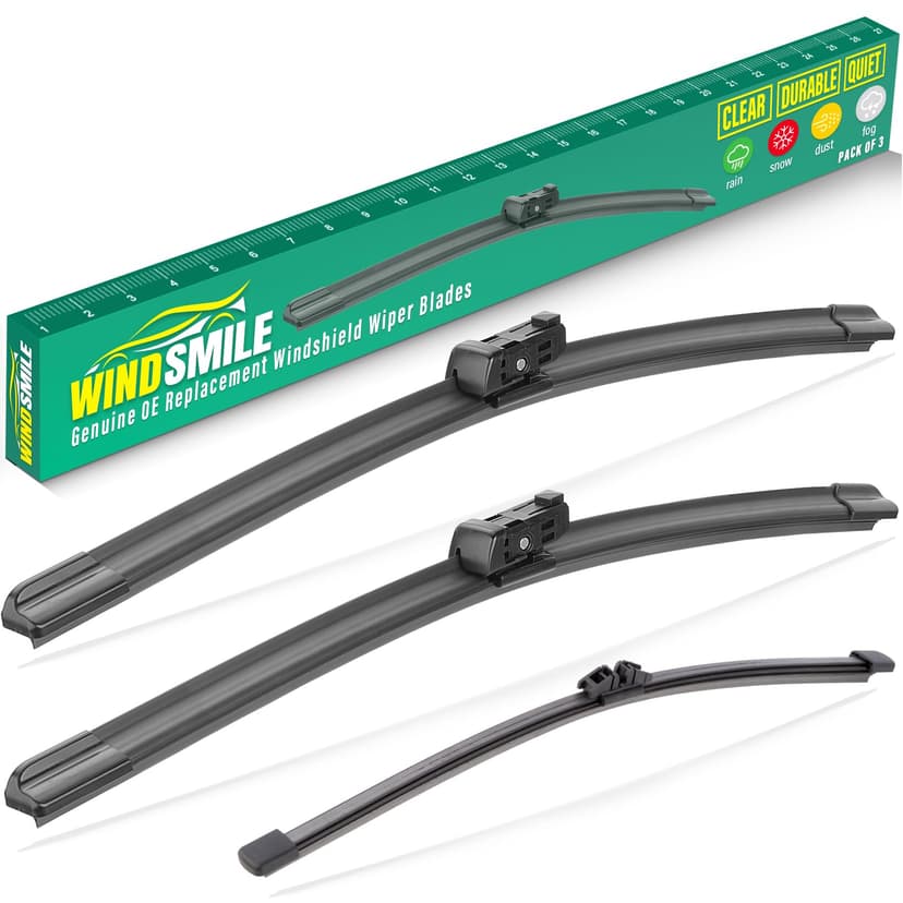WINDSMILE Windshield Wiper Blades Replacement for Volvo XC40 XC90 V90 | Fits XC40 2019-2025 & XC90 2016-2025 & XC 40 Recharge 21-24 & V90 Cross Country 17-25, 24"+20" Front & 14" Rear 3-Piece Set