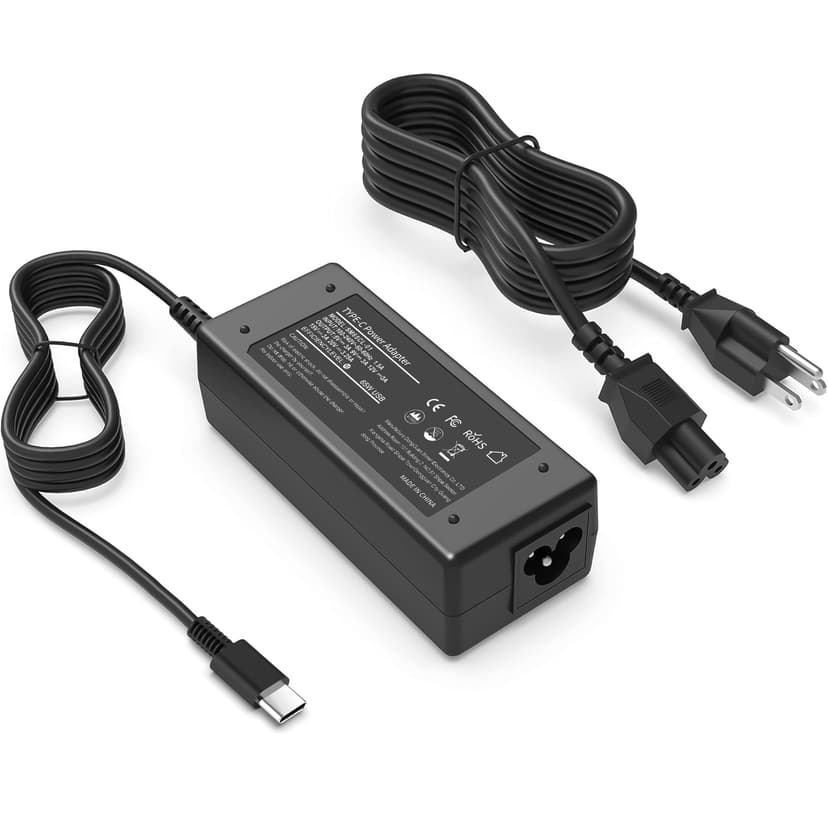 VJYUIJAY Universal 65W USB C Laptop Charger Compatible with HP chromebook Lenovo Dell Acer Asus Samsung Google Computer Type C Power AC Adapter