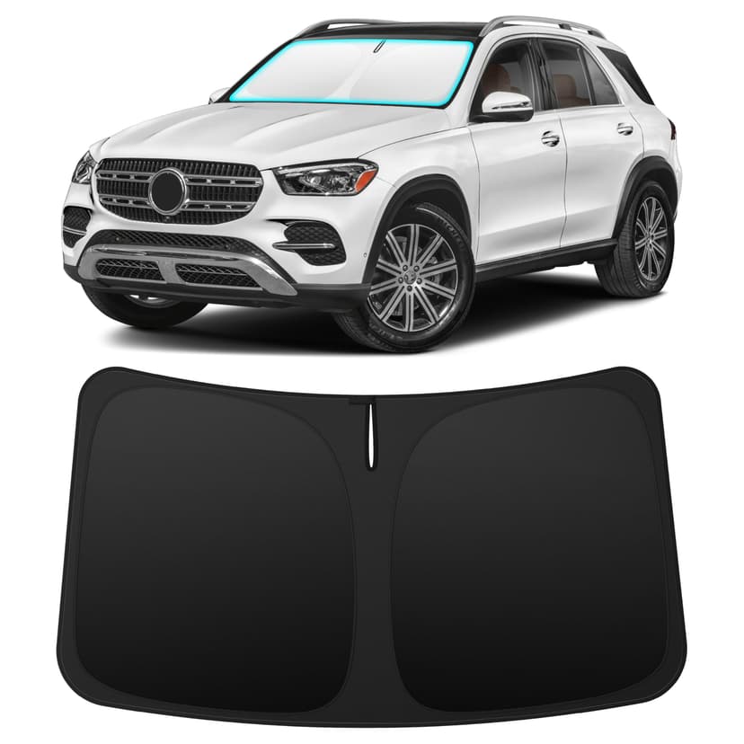 INSAUTO Custom Fit Windshield Sun Shade for Mercedes-Benz GLE/GLS 2020-2026 | Foldable Front Window Sunshade Car Accessories, UV & Heat Reflector, Keeps Interior Cool, Includes Storage Bag