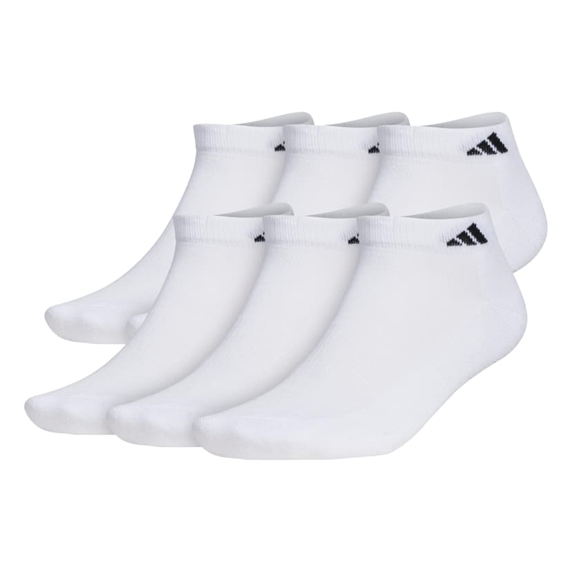 adidas Athletic Cushioned 6-Pack Low Cut | 6-Pack, Targeted Cushioning, Arch Support, Breathable Moisture-Wicking, Reinforced Heel & Toe, All-Day Comfort