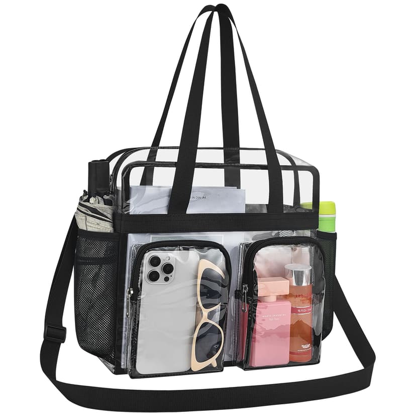 Oraben Clear Tote Bag Clear Bag Stadium Approved 12x6x12 Stadium Bag for Work, Sports Games,Gym