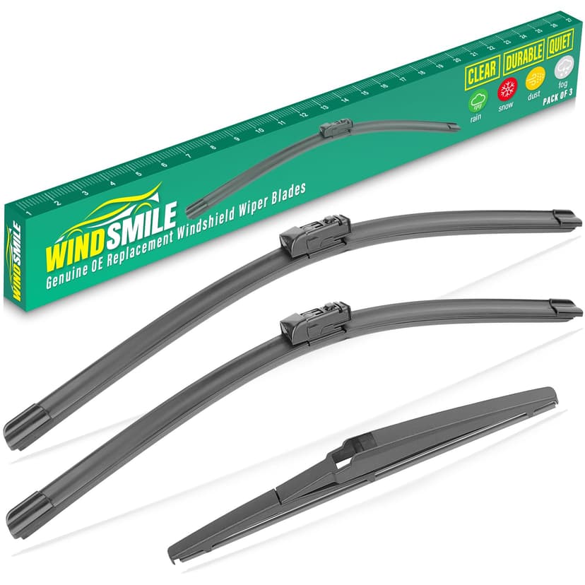 WINDSMILE Windshield Wiper Blades Replacement for LEXUS NX 2015-2021 | Fits 2015-2017 NX200t & 2018-2021 NX300 & 2015-2021 NX300h, 26"+16" Front & 12" Rear 3-Piece Set, Streak-Free, OEM Quality