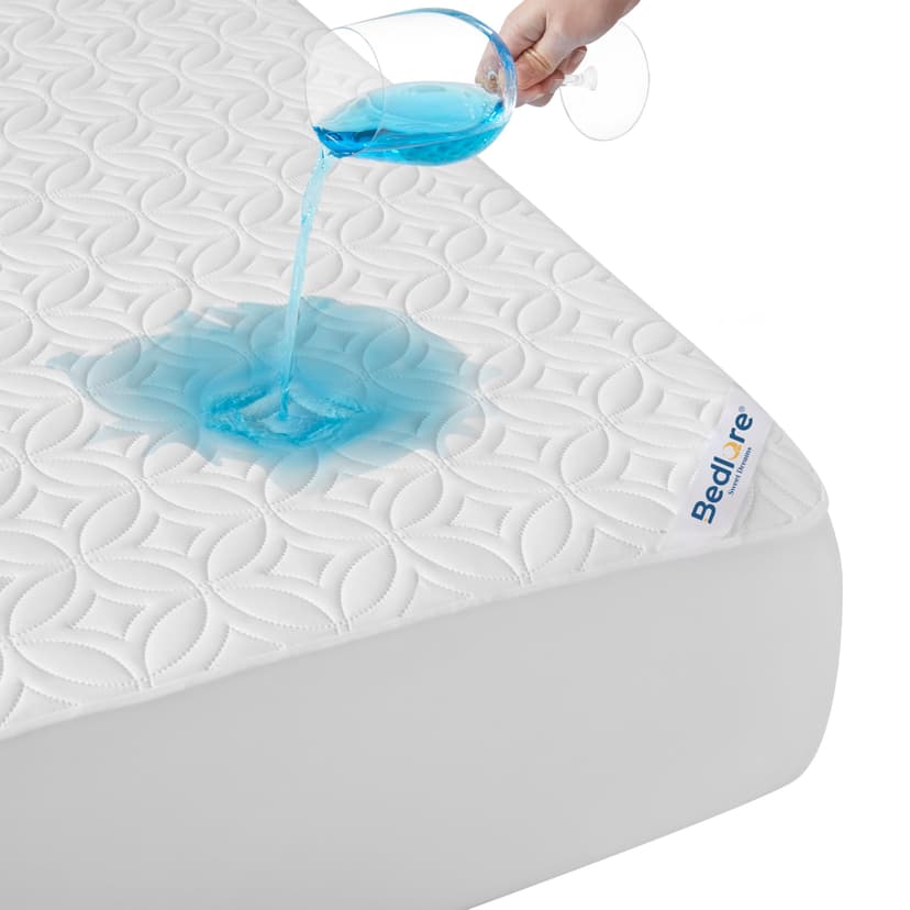 BEDLORE Waterproof Mattress Protector, California King Size Mattress Pad | Deep Pockets Fit 6"-18" Mattresses, Soft Noiseless Dirt-proof Bed Mattress Cover Washable for Home, Bedroom, Hotel (White)