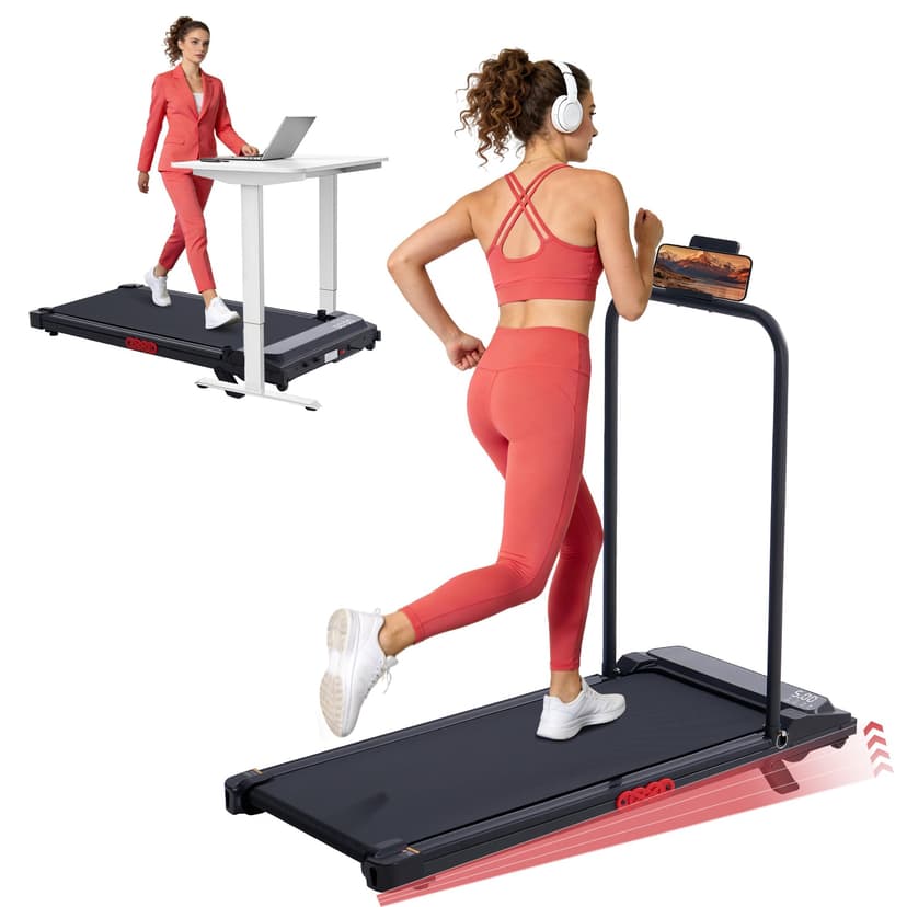 MCRG Walking Pad with Incline, Portable Treadmill with Handle Bar for Home, 2026 Upgrade Electric Walking pad Treadmill for Home Small, Mini Under Desk Treadmills for Exercising, 0.6-7.6MPH, 350LBS
