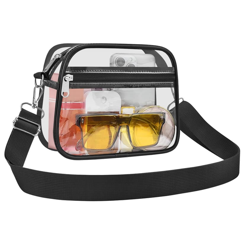 USPECLARE Clear Bag for Stadium Events Clear Sports Fan Handbags Purses | Unisex 0.4 mm Thickened Waterproof PVC,Approved for Concerts,Game Days,Outdoor Events