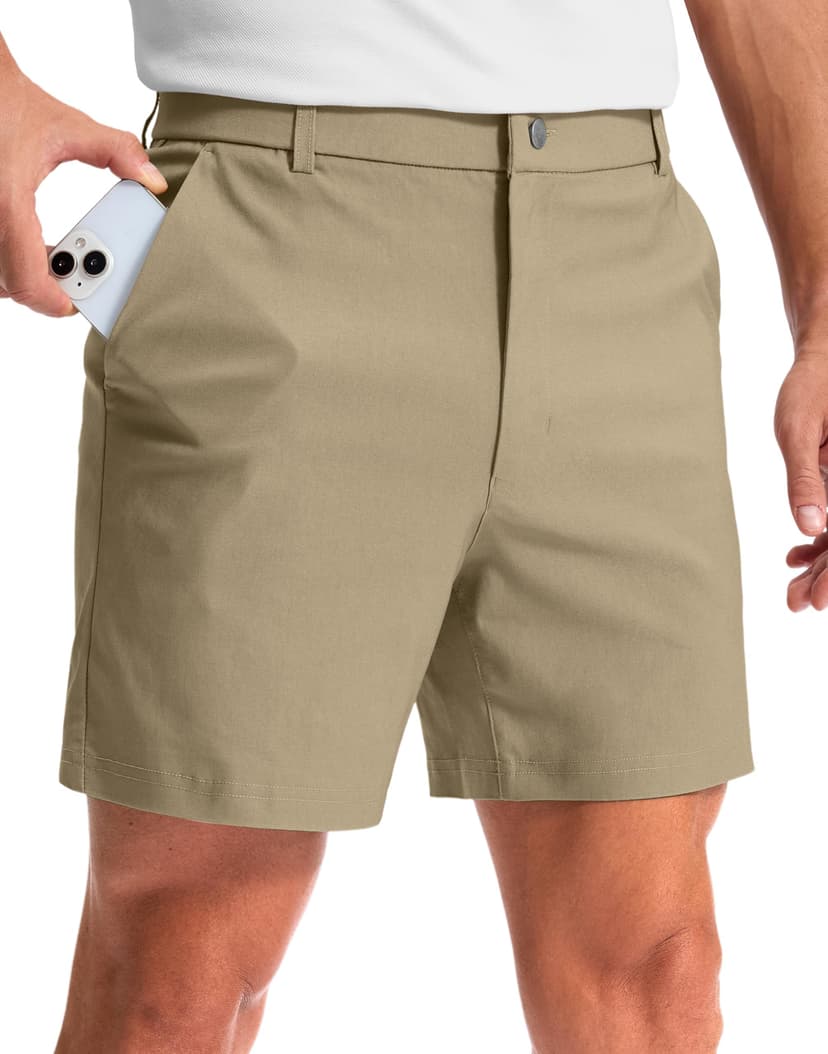 G Gradual Men's Golf Dress Shorts 5"/ 7"/ 9" Stretch Casual Work Shorts | Flat Front Shorts, 3 Pockets, Quick Dry, UPF 50+, Summer Hiking Fishing Shorts for Men