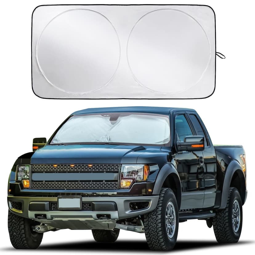 EcoNour Truck Windshield Sun Shade, Sun Shield Protects Dashboard and Seats
