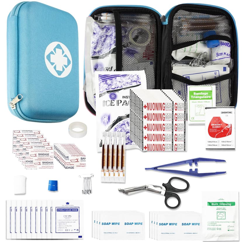 Car-Home Survival First-Aid Kit Emergency-Kit - Blue 277Piece Equipment Travel Supplies First Aid Set Home Essentials Camping Hiking YIDERBO | Camping Equipment for Camping Hiking Home Travel