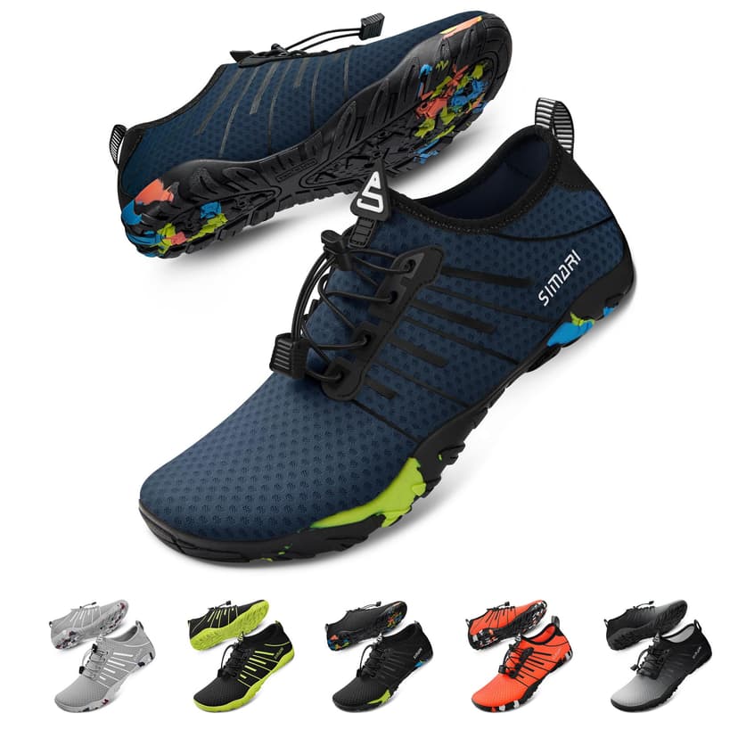 SIMARI Water Shoes for Women Men - Barefoot Quick-Dry Aqua Socks | Lightweight Swim Shoes for Surfing, Swimming, Beach Sports, Kayaking, Diving | Non-Slip Design