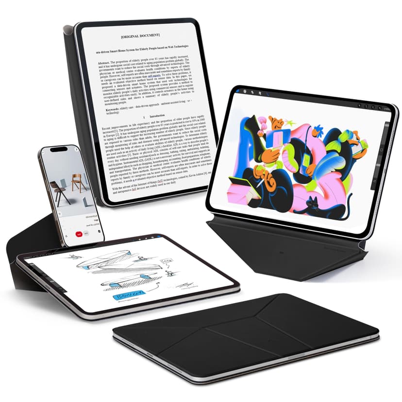 MOFT Dynamic Folio Case for iPad Pro 13 Inch M5 2025 & M4 2024 | 20+ Viewing Angles | Unltr-Thin | Slim | Seamless Snap-on | Magnetic Stand | Portable |Two Tone | Auto Wake/Sleep