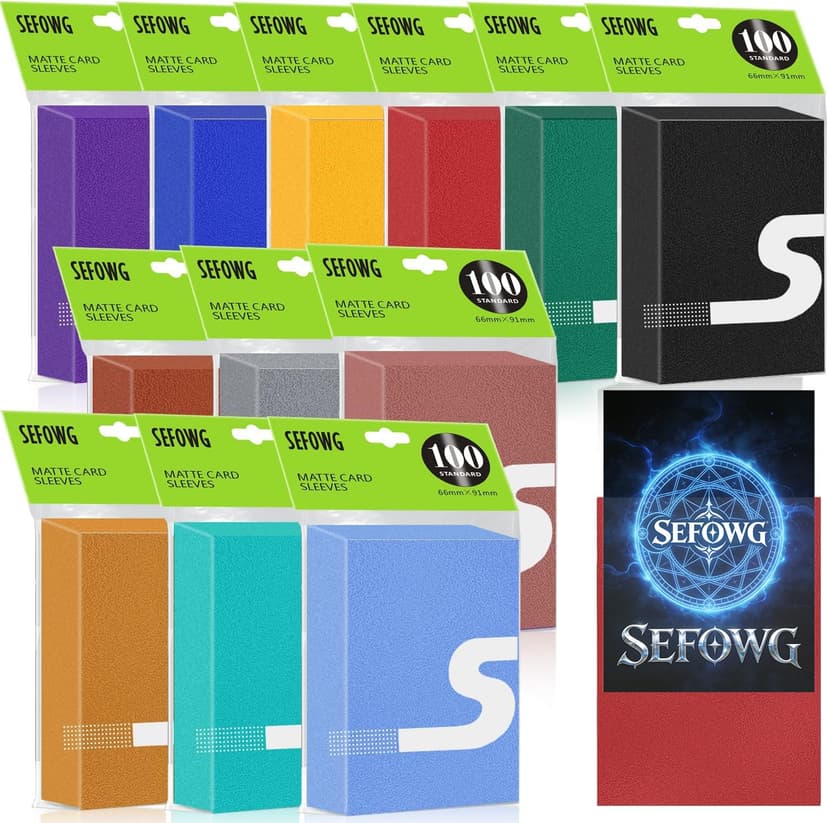 1200ct MTG Card Sleeves, 12 Colors Matte Card Sleeves, Magic Cards Sleeve | Mtg Sleeves Bulk, Deck Sleeves for MTG, TCG, Sturdy Shuffling Deck Protectors for MTG TCG Trading Sports Baseball Game Cards