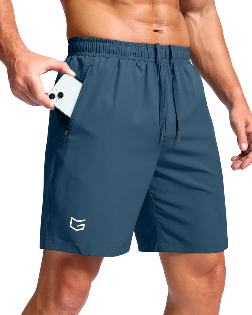 G Gradual Men's Athletic Running Shorts with 2 Zipper Pockets 7"/ 5"/ 9" | Quick Dry, Lightweight, Breathable, Moisture Wicking, Workout, Gym