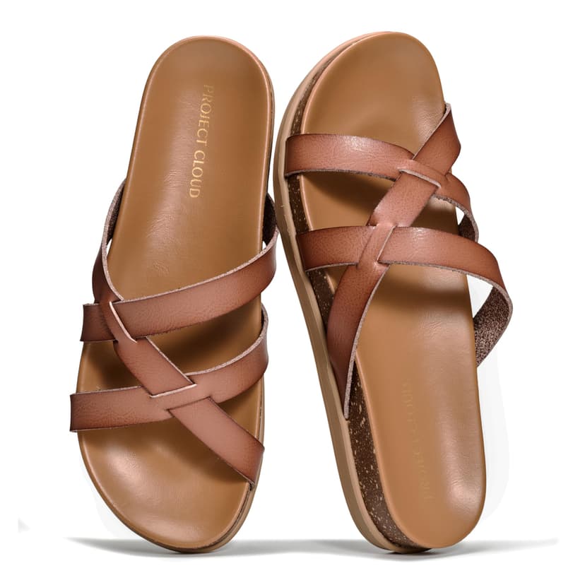 Project Cloud Summer Slides for Women 2026 with Plush and Soft Insole Womens Sandals Comfortable - Non-Slip and Lightweight Sandals Women Footwear