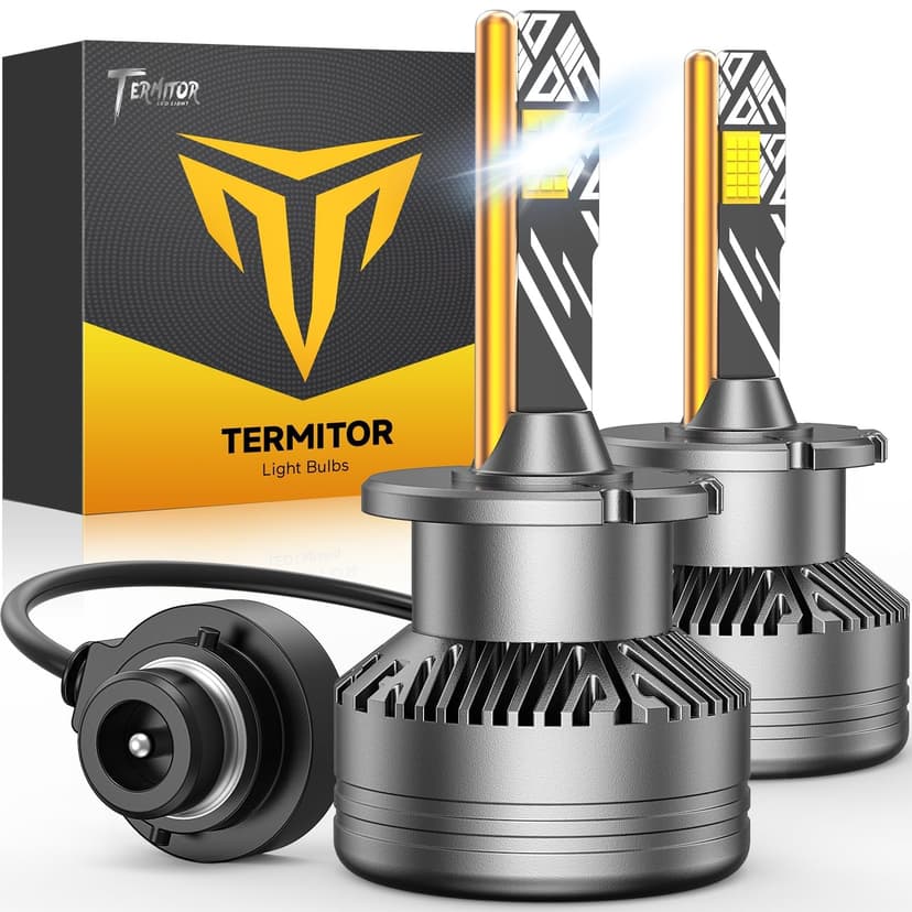Termitor D2S Light Bulbs, 55000LM 1000% Brighter 6500K Cool White | 1:1 Mini Size, Plug and Play, CAN-Bus Ready, IP68 Waterproof Lights for SUV, Off Road Vehicles, Pack of 2