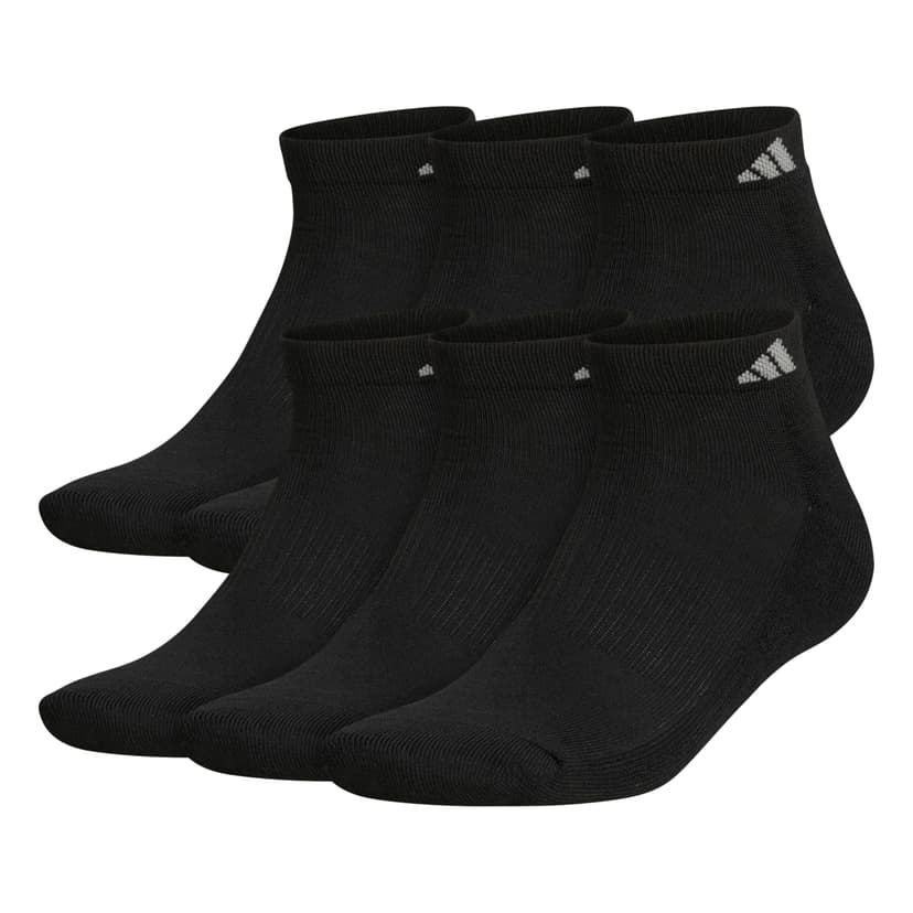 adidas Athletic Cushioned 6-Pack Low Cut | 6-Pack, Targeted Cushioning, Arch Support, Breathable Moisture-Wicking, Reinforced Heel & Toe, All-Day Comfort