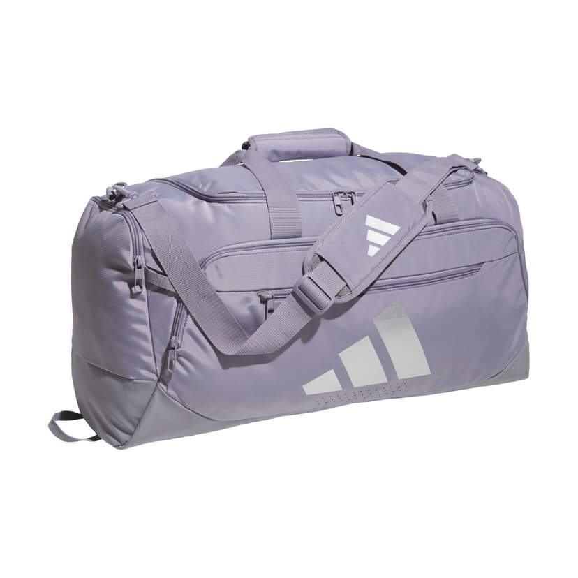 adidas Defender 5 Duffel Bag for Sports, Gym and Travel, Slate Grey/Silver Metallic, OSFA
