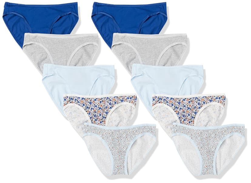 Amazon Essentials Women's Cotton Spandex Bikini Brief Underwear (Available in Plus Size)