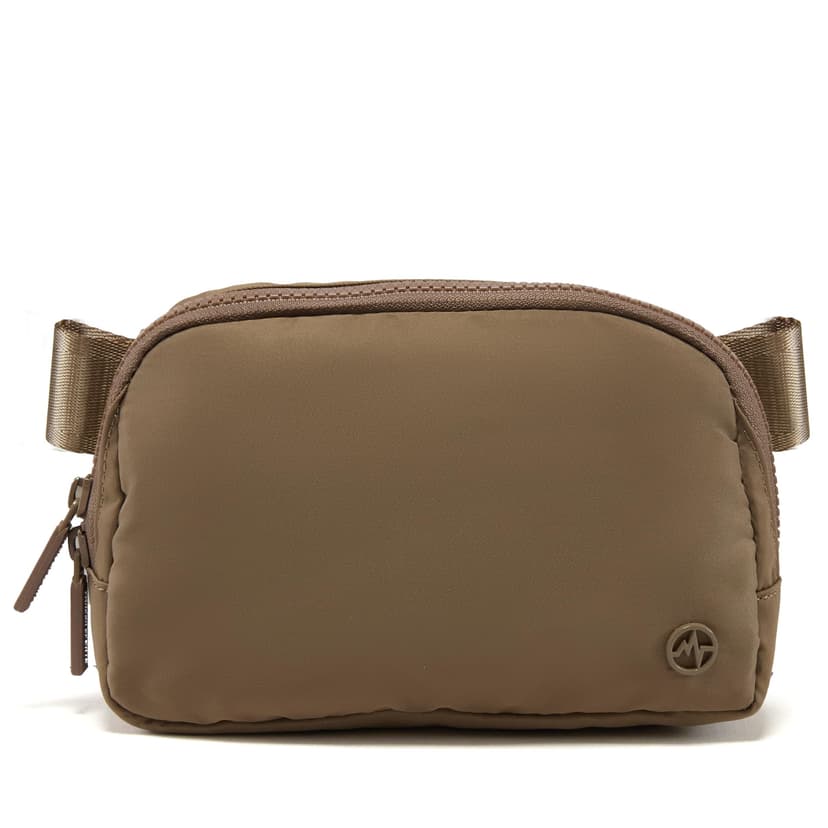 Pander Nylon Fanny Pack for Women, Two-Way Zipper Crossbody Bag | 1L nylon belt bag with a two-way zipper, three interior mesh pockets, and an adjustable strap for waist or crossbody wear