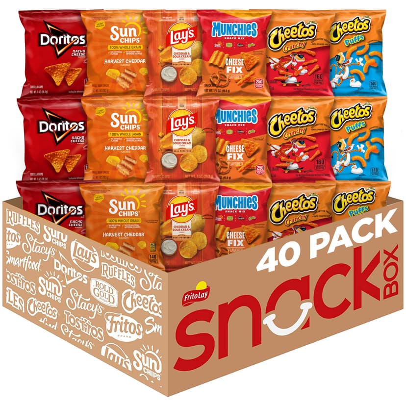 Frito Lay SPPPOA040133 Cheesy Mix Variety Pack, (Pack of 40)