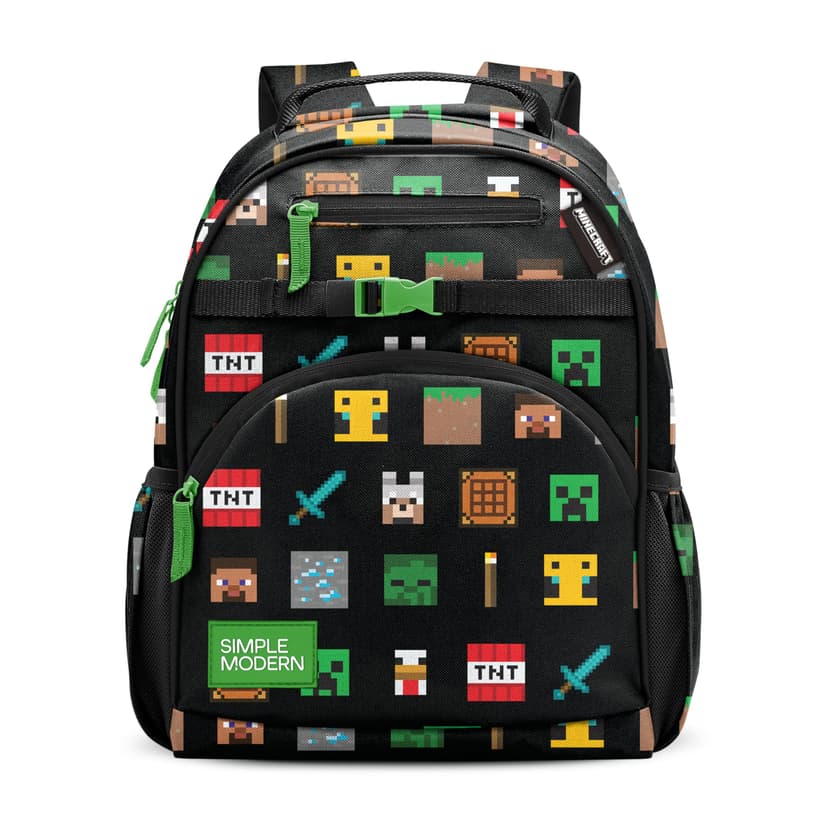 Simple Modern Medium Minecraft Toddler Backpack for School Girls and Boys | Kindergarten Elementary Kids Backpack | Fletcher Collection | Kids - 15" tall | Minecraft Mashup