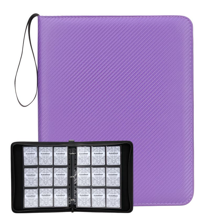 Card Binder – 720 Capacity, Zippered Trading Card Holder for MTG, Sports & Collectible Cards – Acid-Free, Durable & Travel-Friendly Storage (Purpule, 9 Pocket)