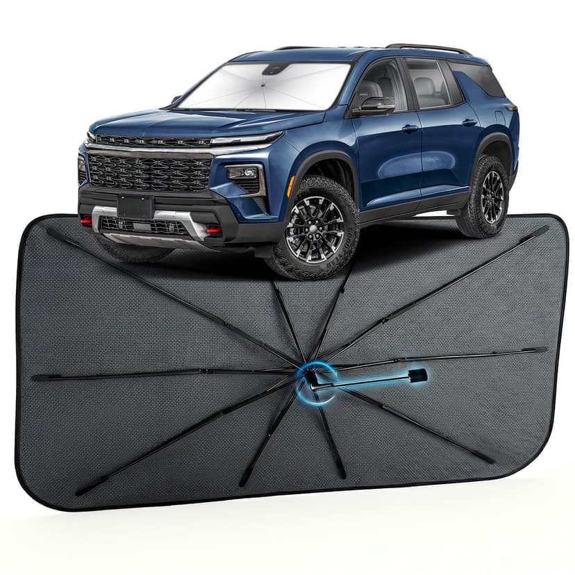 Car Windshield Sun Shade Umbrella for Chevrolet Traverse 2018-2026, 1:1 Fit